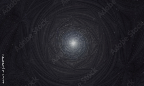 Fractal Star Light of Sirius. Cosmic Mandala. photo