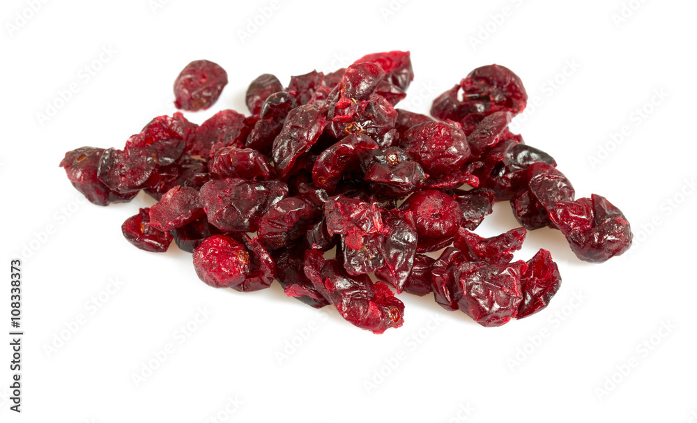 dried cranberry isolated on white