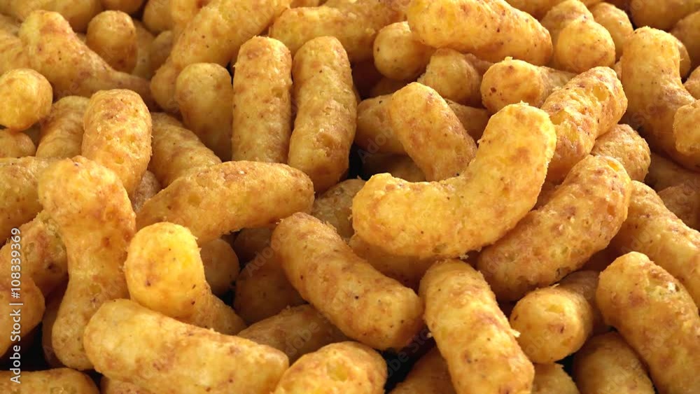 Portion of Peanut Puffs as not loopable 4K UHD footage Portion of Peanut Puffs as not loopable 4K UHD footage