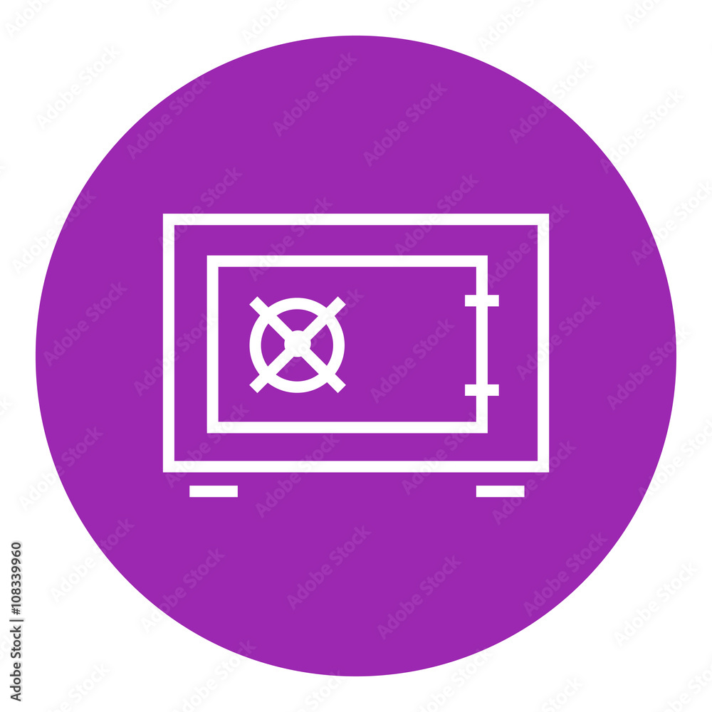 Safe line icon.
