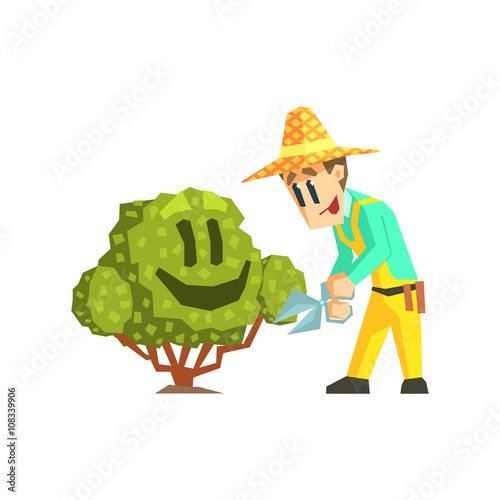 Guy Cutting The Bush