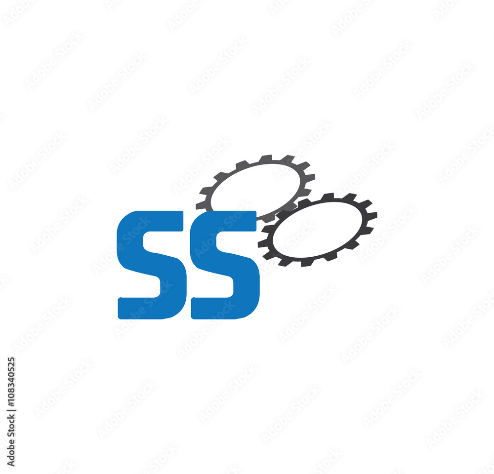 Obraz premium ss alphabet with 2 gears