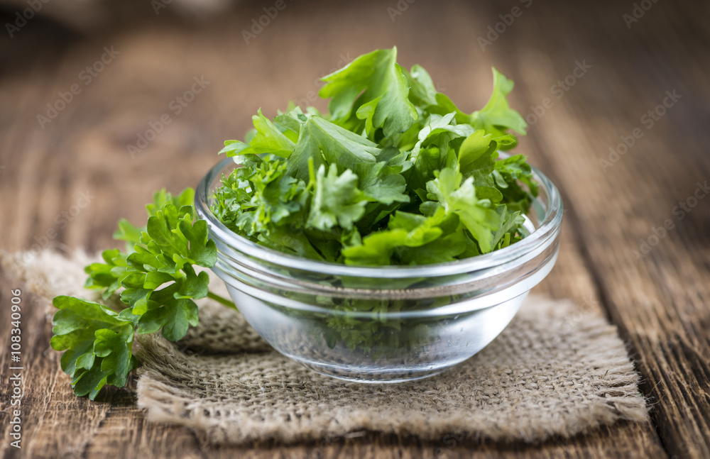 Some fresh Parsley (close-up shot) Some fresh Parsley (close-up shot)