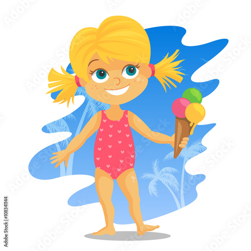 Vector Illustration of a Happy Child