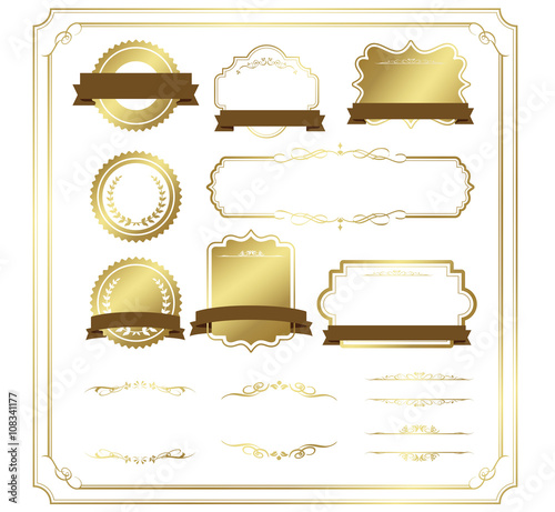 decorative frame set Vector

