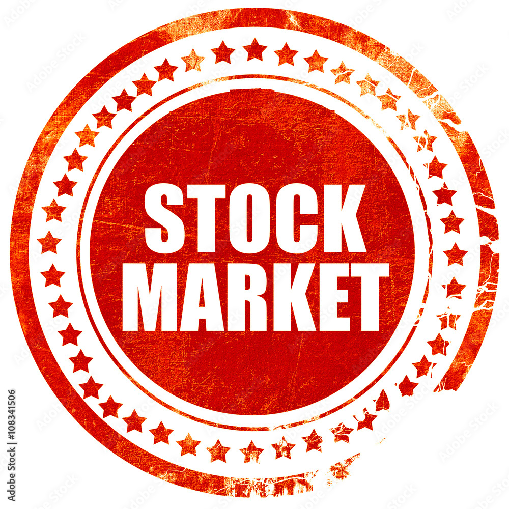 stock market, grunge red rubber stamp with rough lines and edges stock market, grunge red rubber stamp with rough lines and edges