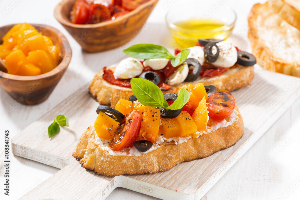 italian appetizer - bruschetta italian appetizer - bruschetta