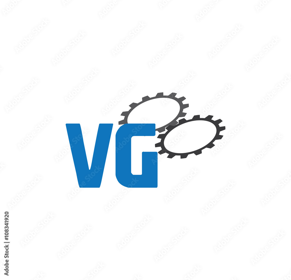 Fototapeta premium vg alphabet with 2 gears
