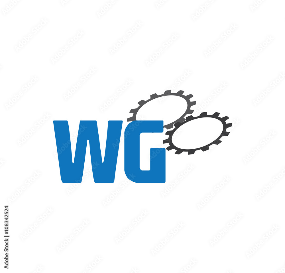 Fototapeta premium wg alphabet with 2 gears