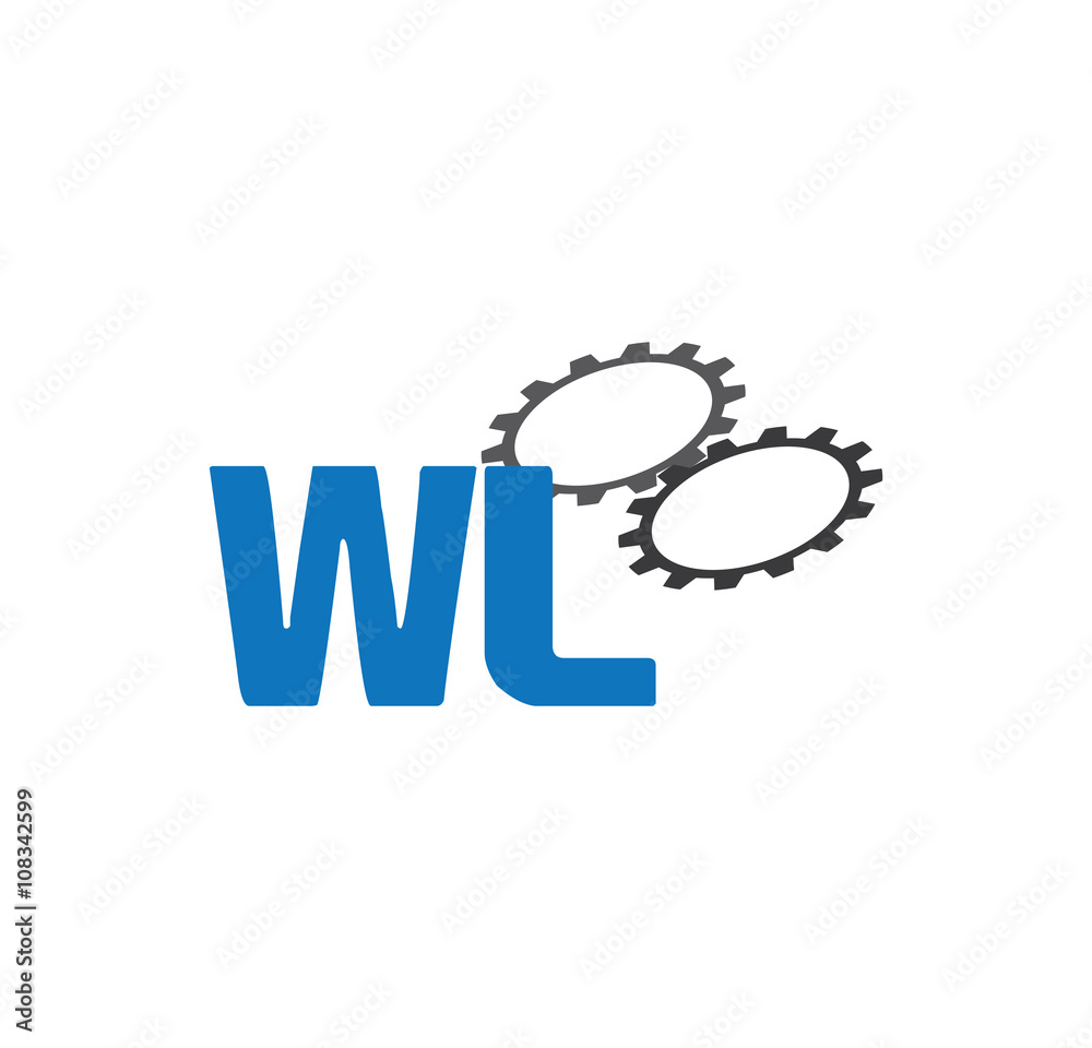 Fototapeta premium wl alphabet with 2 gears