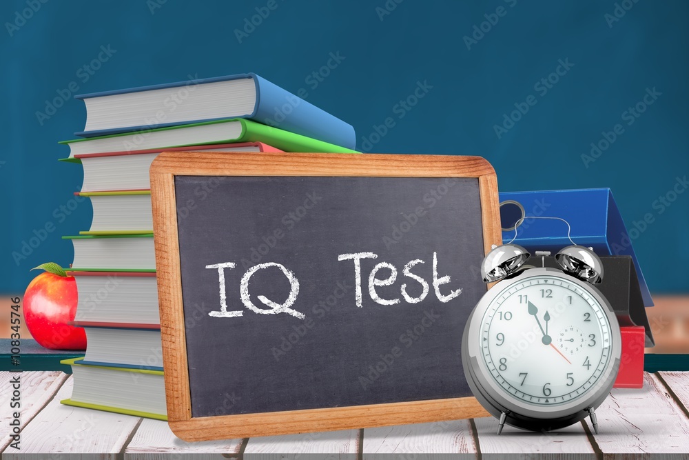 Composite image of word iq test - obrazy, fototapety, plakaty 