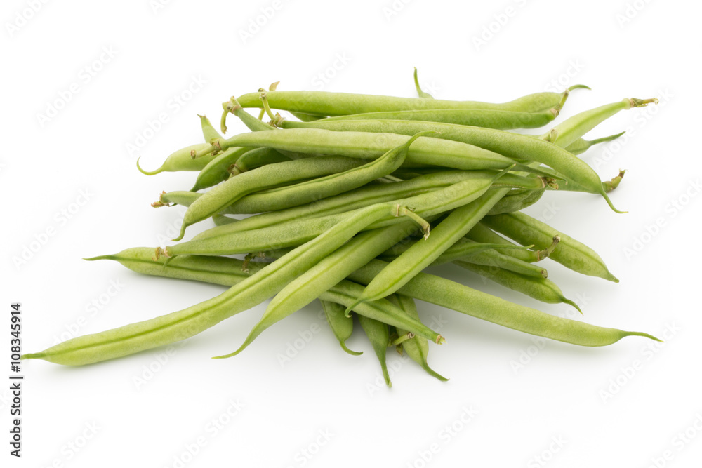 Green beans isolated on a white background. Green beans isolated on a white background.