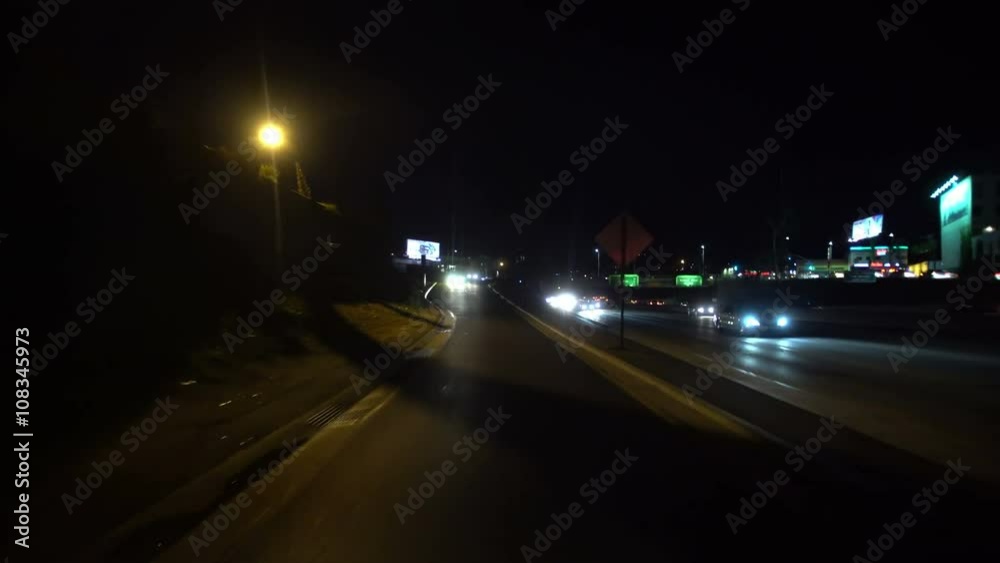 Driving Plates Hollywood Freeway Rear View 01 South bound 101 Night Driving Plates Hollywood Freeway Rear View 01 South bound 101 Night