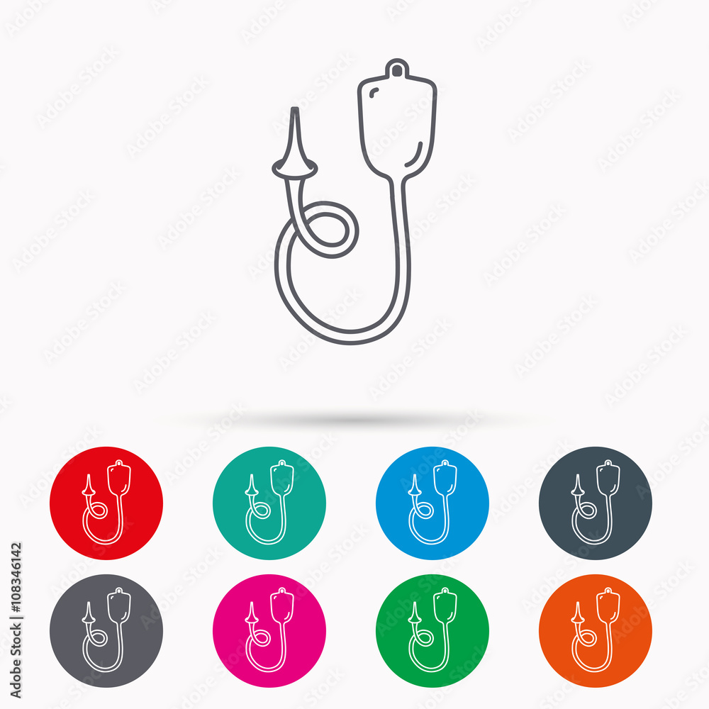 Enema icon. Medical clyster sign. Enema icon. Medical clyster sign.