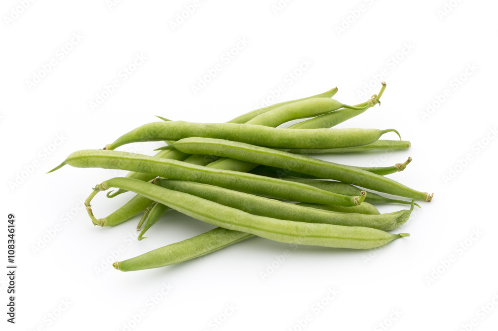 Green beans isolated on a white background. Green beans isolated on a white background.