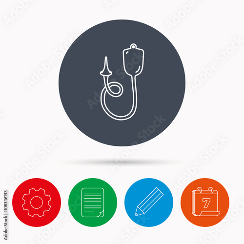 Enema icon. Medical clyster sign.