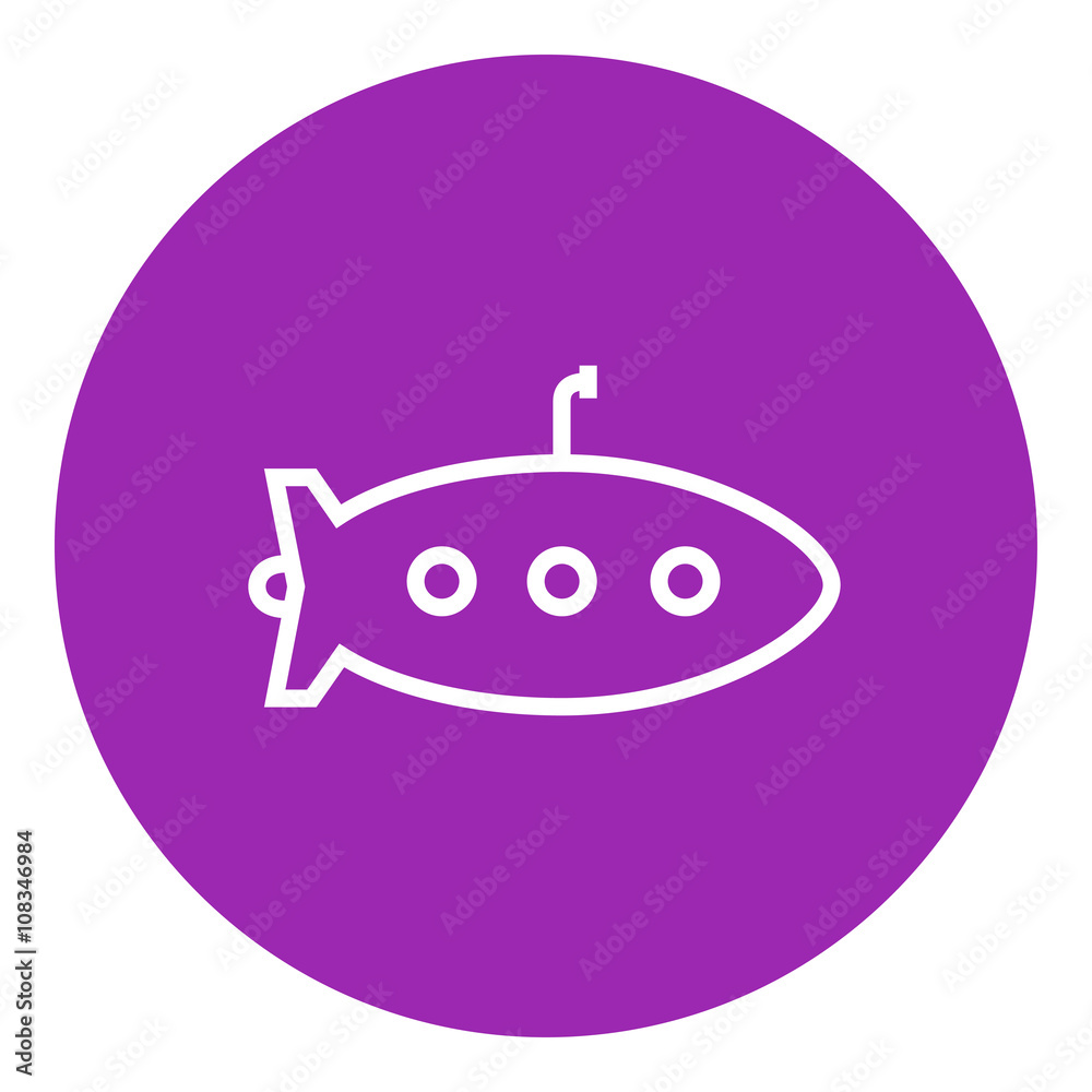 Submarine line icon. Submarine line icon.