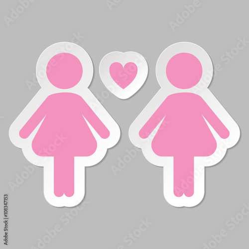 Lesbian couple in love icon