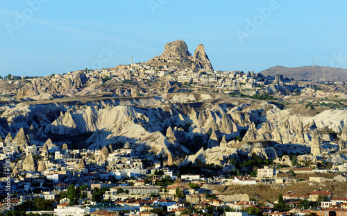 Bizarre forms of relief of Turkish Cappadocia. Goreme national p
