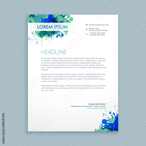 business letterhead abstract design