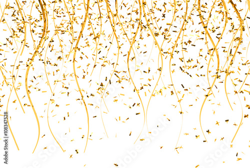 falling gold confetti