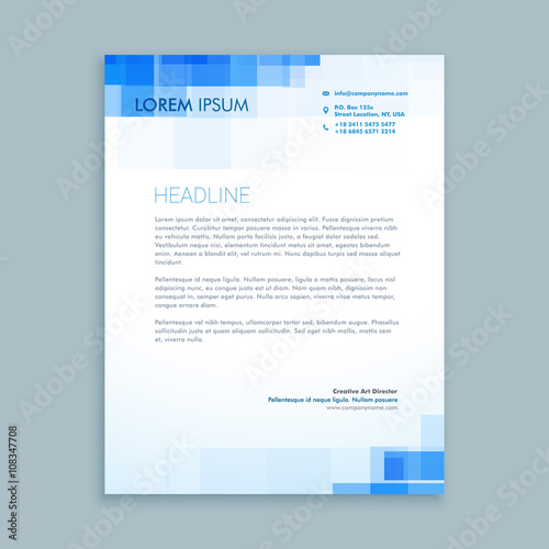 abstract creative letterhead design