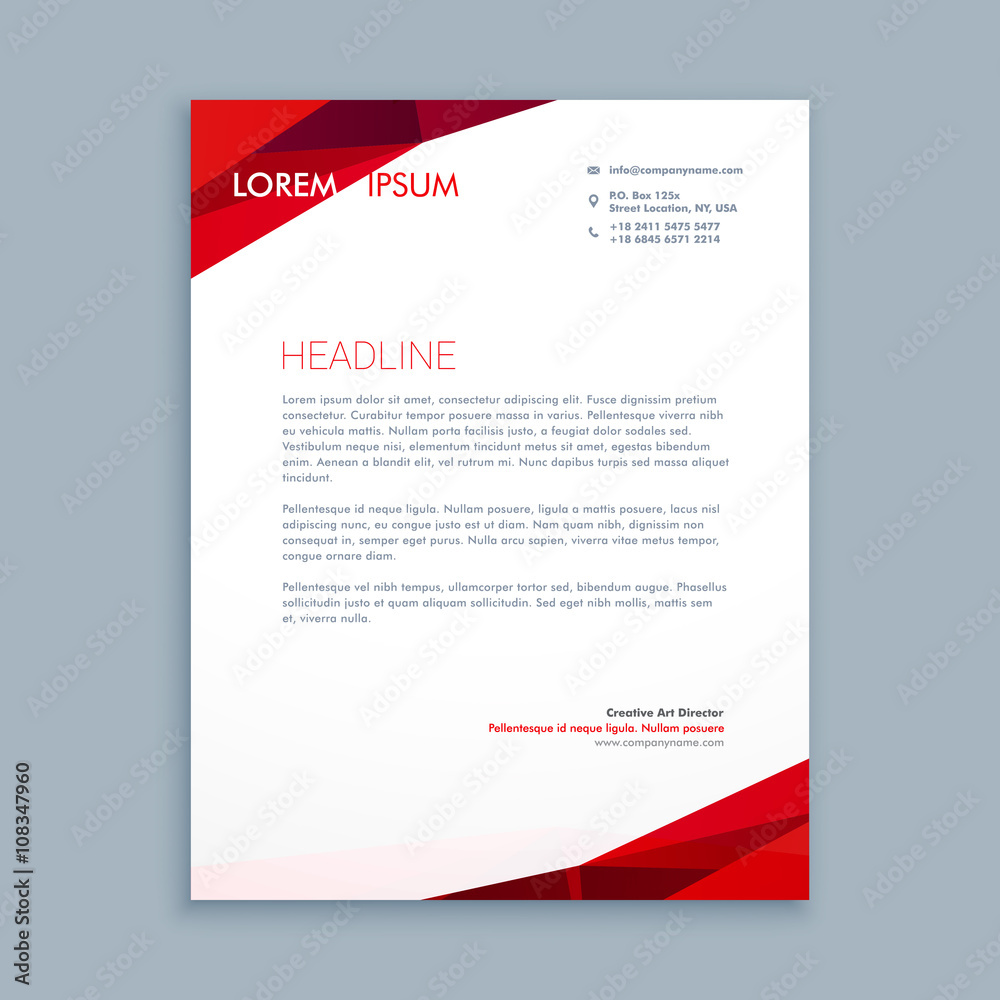 abstract letterhead template