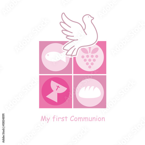 Girl First Communion card