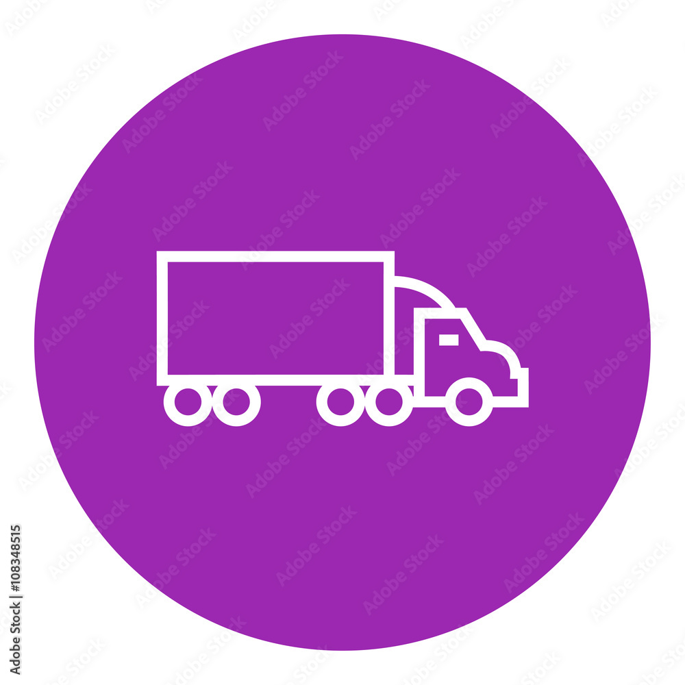 Delivery truck line icon. Delivery truck line icon.