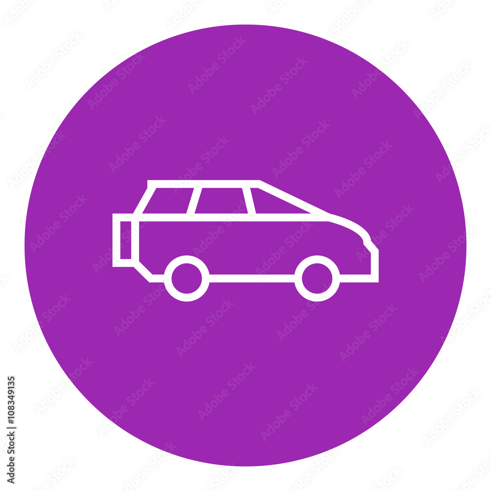 Minivan line icon. Minivan line icon.
