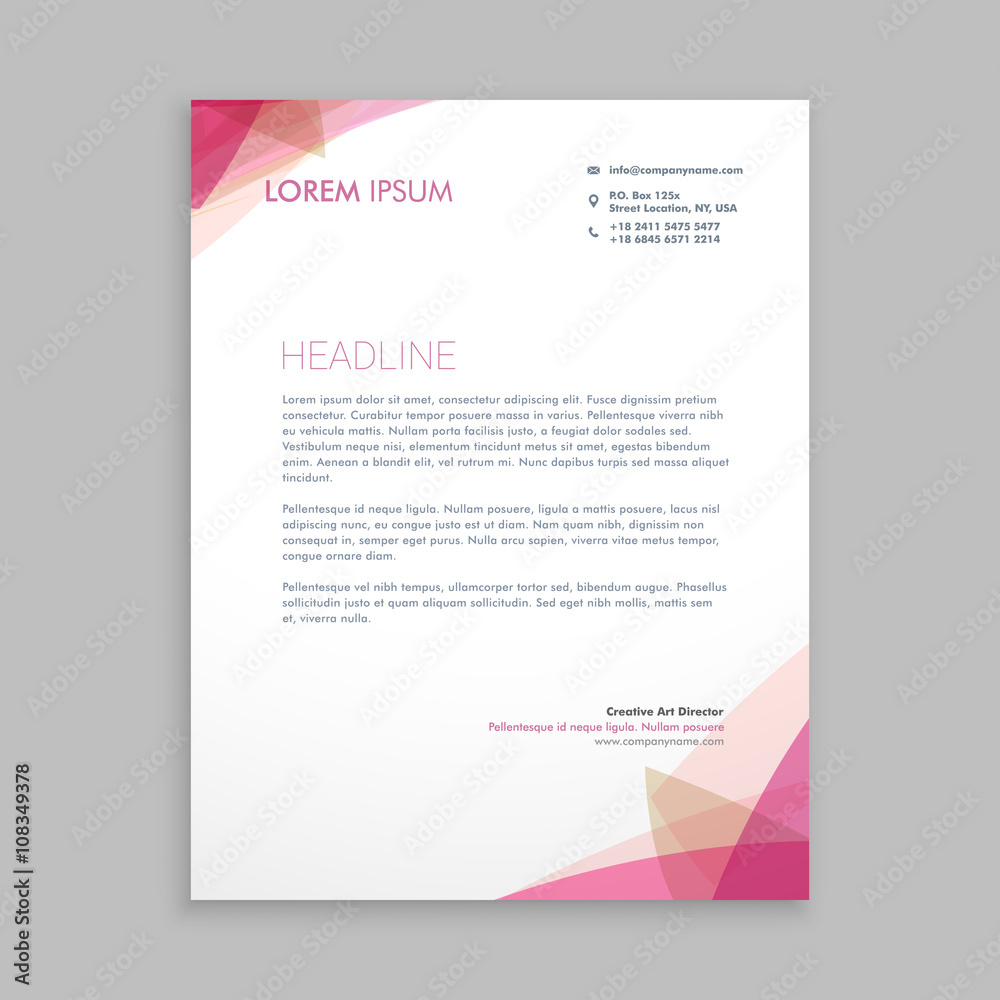 Fototapeta premium creative letterhead stationary