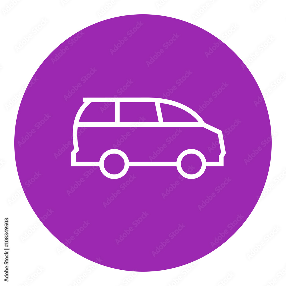 Minivan line icon. Minivan line icon.