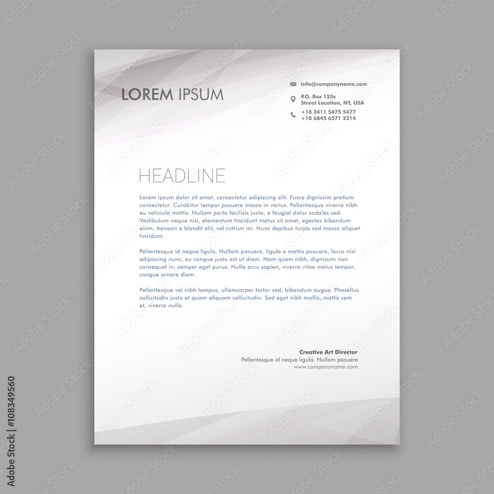 clean minimal letterhead design clean minimal letterhead design