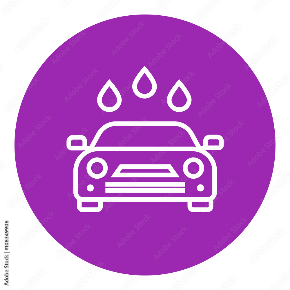 Car wash line icon. Car wash line icon.