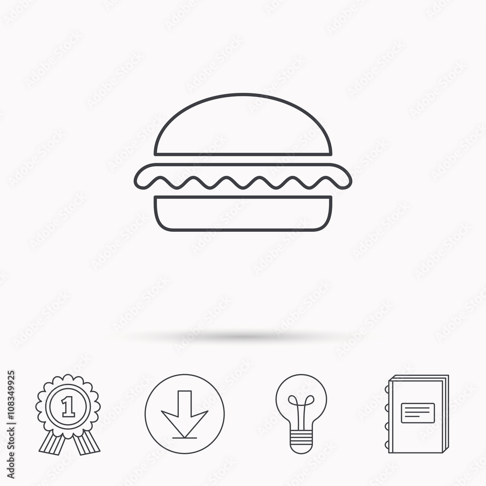 Vegetarian burger icon. Fast food sign. Vegetarian burger icon. Fast food sign.