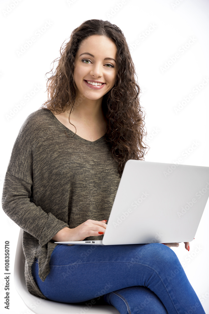 Woman working with a laptop Woman working with a laptop