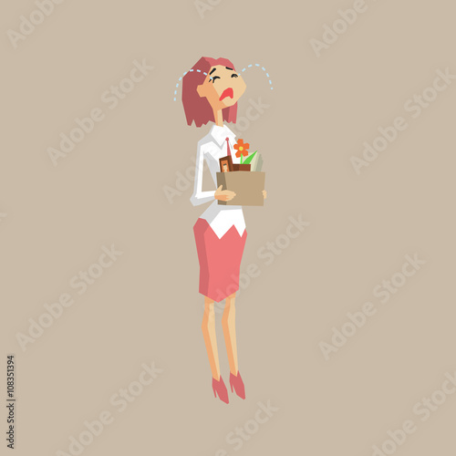 Fired Woman In Tears
