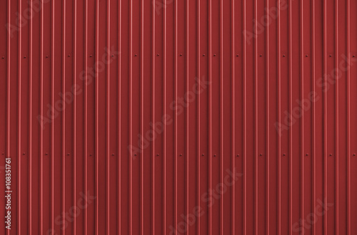 Texture of red metal roofing