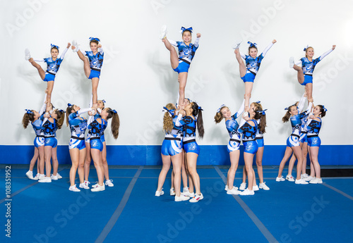 Portrait of beautiful cheerleaders 