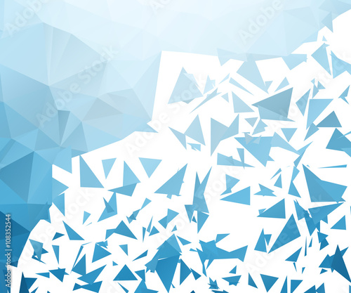 Shattered Blue Polygonal Background