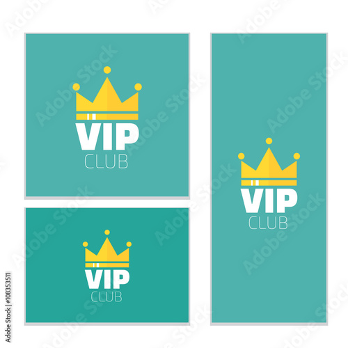 VIP club logo banner. VIP Club members only banner. Diadem vecto