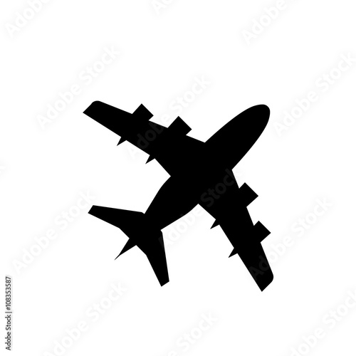 Airplane trendy icon. Silhouette plane