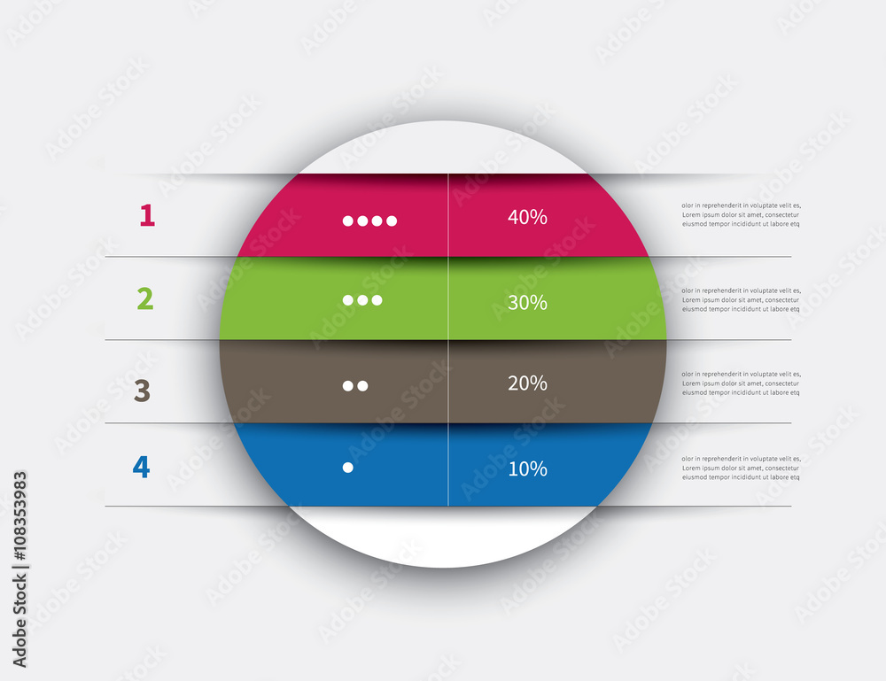 infographics circle table background / modern infographics template ...