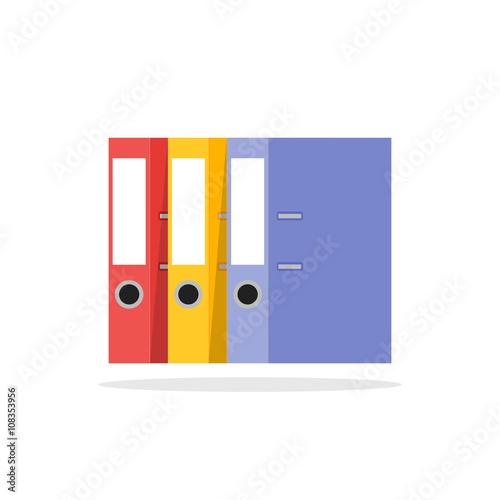File folders icon isolated on white