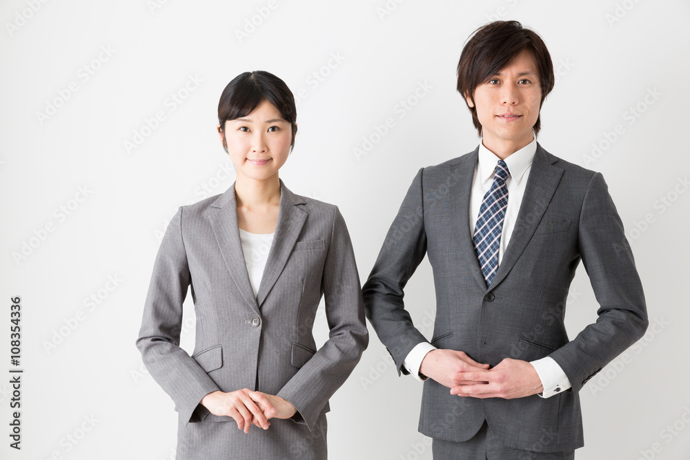 portrait of asian businessteam on white background portrait of asian businessteam on white background