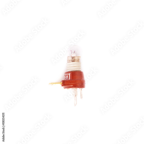 Small bulb over isolated white background