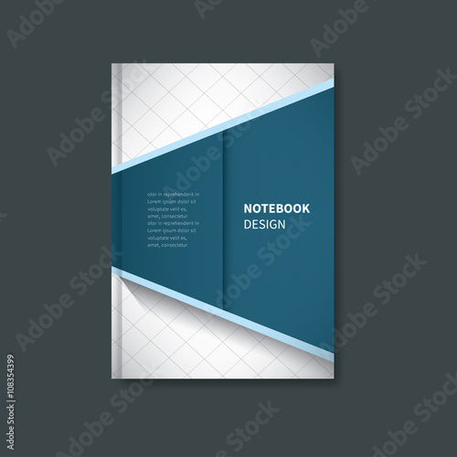 notebook first page cover design / vector scrapbook for notes with abstract background