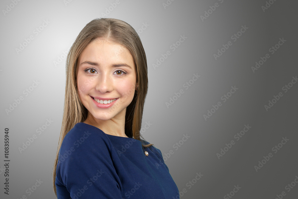 Woman smiling with perfect smile Woman smiling with perfect smile