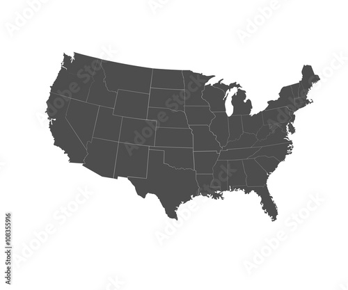 USA states - vector illustration.