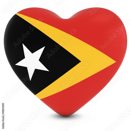 Free Download Love East Timor Concept Image - Heart textured with Timorese Flag - GFXLoad